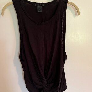 Aqua Black Tank Top